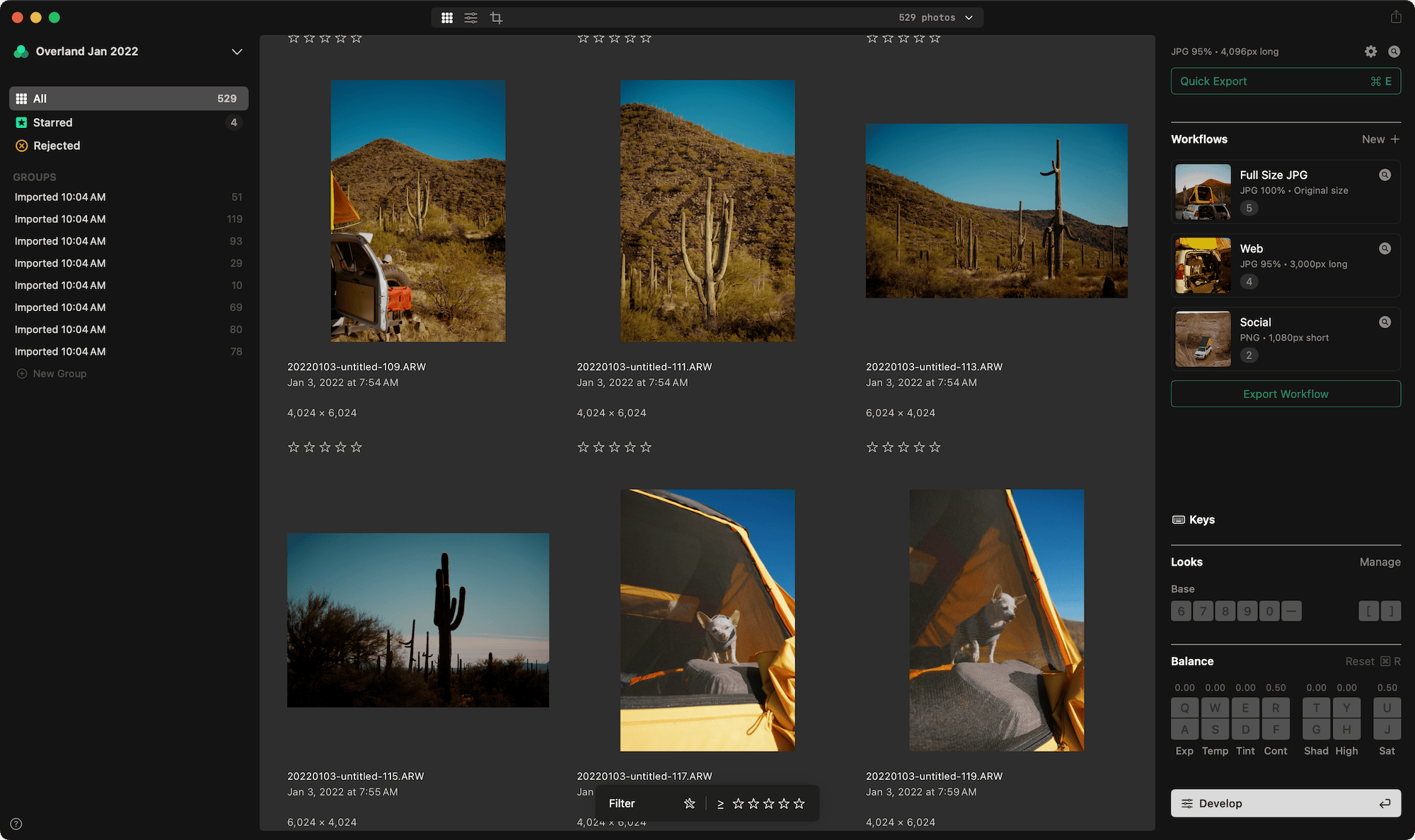 Aphera's unified workspace showing Grid view with Balance and Look tools